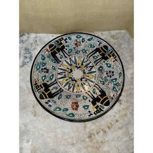 Hand Painted Moroccan Decorative Camel Tray Plate Platter Charger